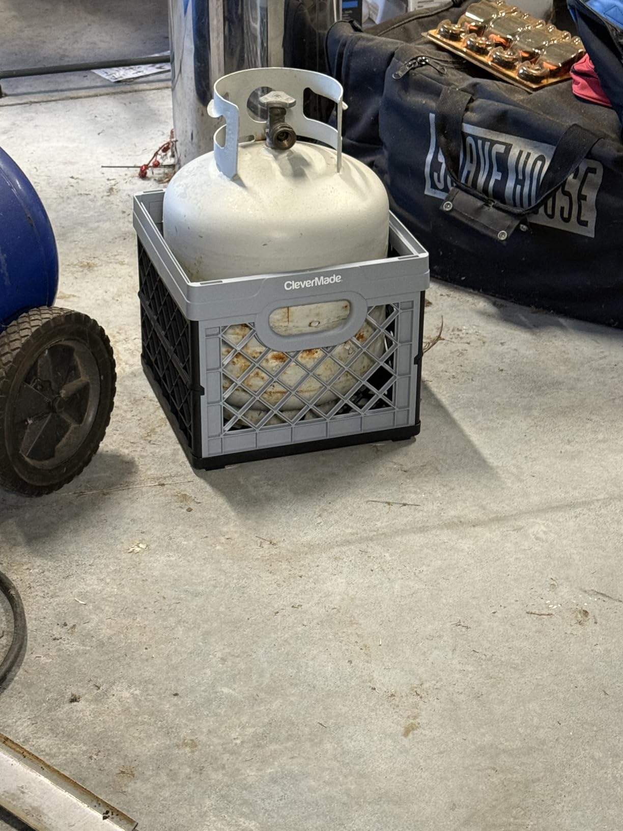 CleverMade Collapsible Milk Crate (EcoCrate) - 25L - Stone (3PK) customer photo 2