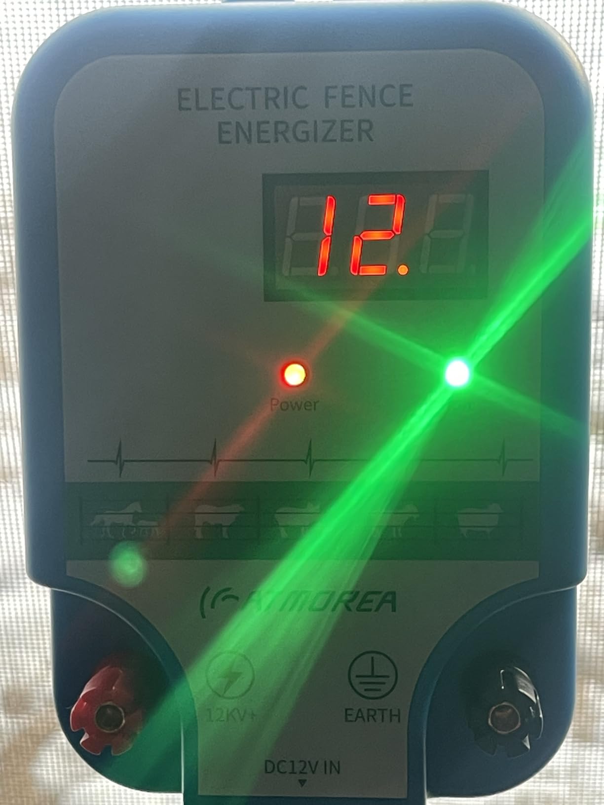 Electric Fence Charger - Multi-Powered, 12 kV 3 Joules High-Power Output Energizer with LED Display, Repels Large Wildlife - Ideal for Livestock, Pet, Poultry, Gardens, Orchards Protection customer photo 1