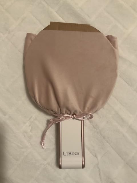 LitBear Travel Makeup Mirror with Lights, Rechargeable Double-Sided 10X/1X Magnifying Mirror, Portable Lighted Beauty Mirror, 3 Color Lighting, Dimmable Touch Screen, Tabletop Handhold Hanging (White) customer photo 2