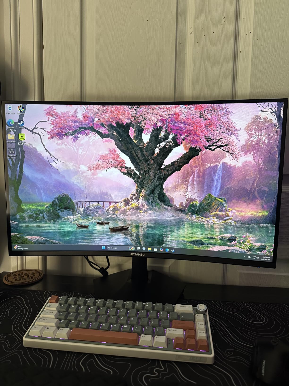 SANSUI 34-Inch Curved Gaming Monitor UWQHD 3440 x 1440P 200Hz Ultrawide customer photo 1