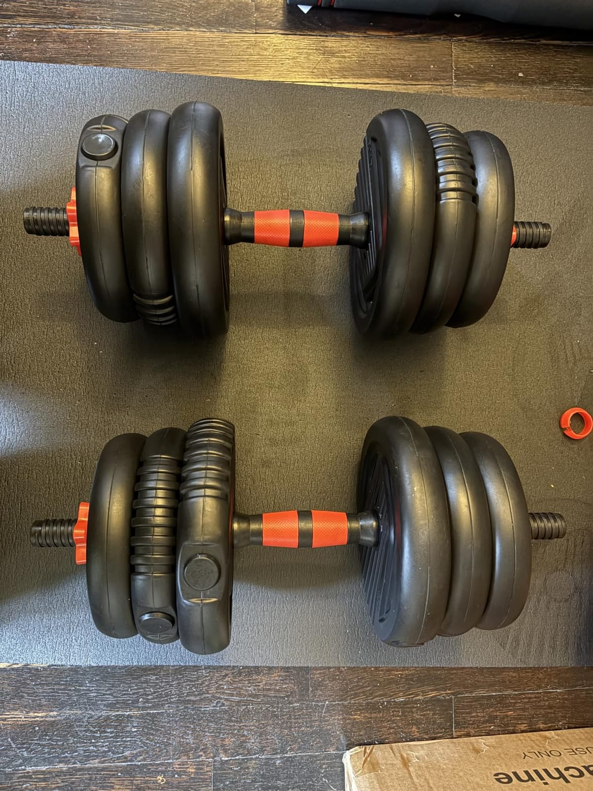 Adjustable Dumbbell set,20/30/45/70/90lbs Free Weight Set customer photo 1