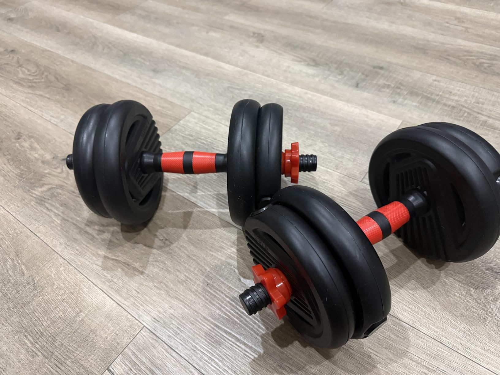 Adjustable Dumbbell set,20/30/45/70/90lbs Free Weight Set customer photo 2