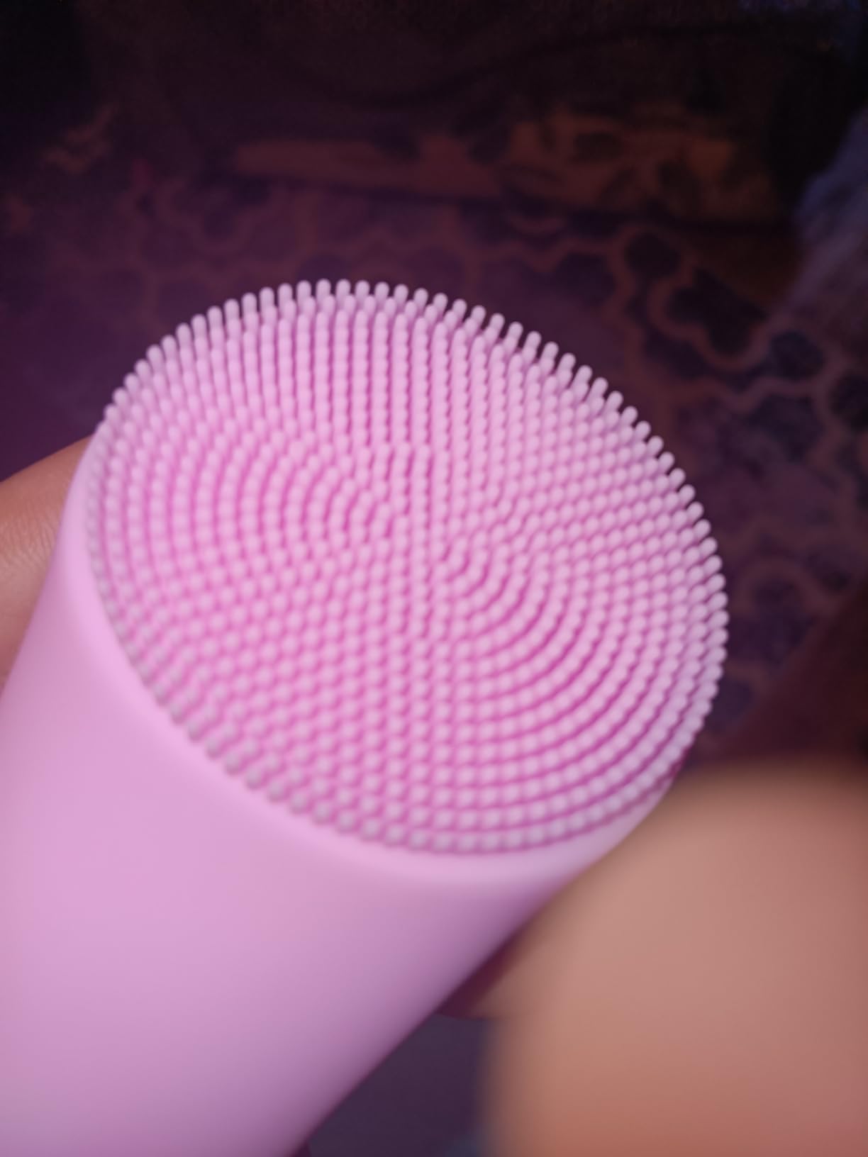 PRITECH Silicone Face Scrubber, Rechargeable Facial Cleansing Brush with Heat Massage End, Vibrating Exfoliator Scrubber for Deep Cleaning, Waterproof Face Brush for Women and Men (Green) customer photo 2