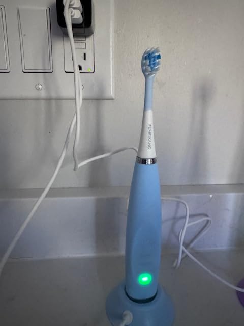 Kids Electric Toothbrushes Toddlers Rechargeable, 6 Heads, Ages 2-12, Blue customer photo 1