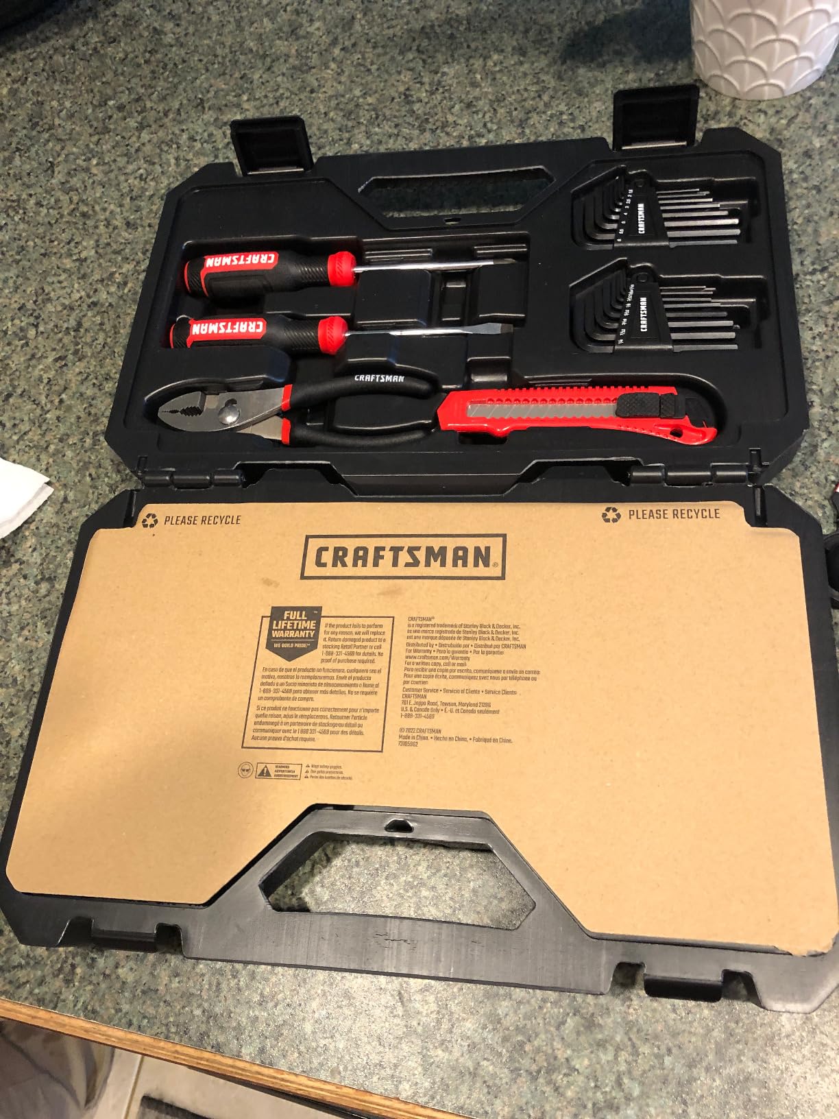 CRAFTSMAN 57 Piece Mechanics Tool Set Home Tool Set, Sockets, Ratchet, Screwdrivers, Hammer, Pliers, Hex Keys, Specialty Bits Hand Tools (CMMT99447) customer photo 2