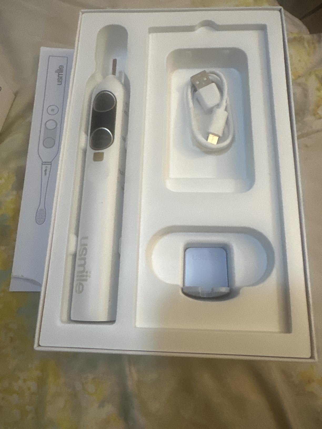 usmile Y10 PRO Smart Electric Toothbrush with Display, 180-Day, White customer photo 2