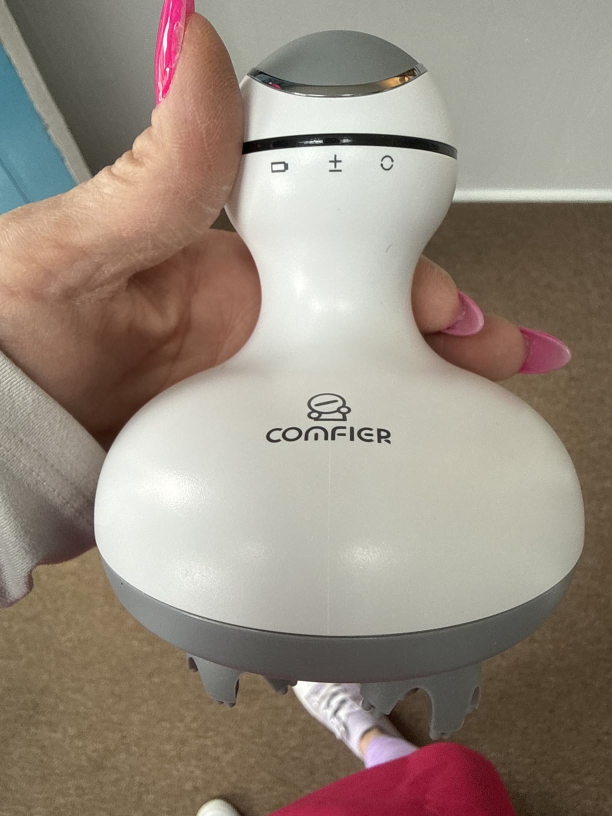 COMFIER Cordless Scalp Massager with Heat, Waterproof Electric Head Massager for Deep Scalp Cleansing, Hair Care & Daily Relaxation, Rechargeable 3 Modes, Gift for Women Men customer photo 1
