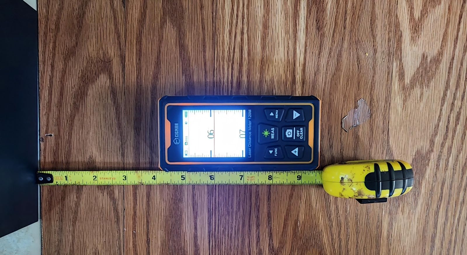 CIGMAN Green-Beam Laser Measuring Tool, 393ft Outdoor Laser Measure customer photo 2