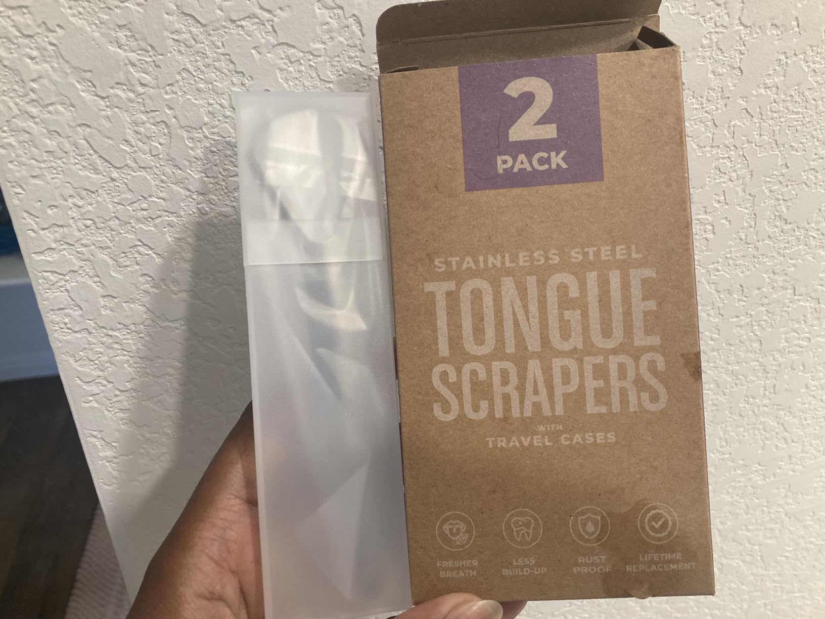 Mouthology Tongue Scraper for Adults (2 Pack), Reduce Bad Breath, Metal Tongue Scraper, Tongue Cleaner, Tongue Scraper, Stainless Steel Tongue Scraper, Tongue Cleaner for Adults, Tongue Scrubber customer photo 2
