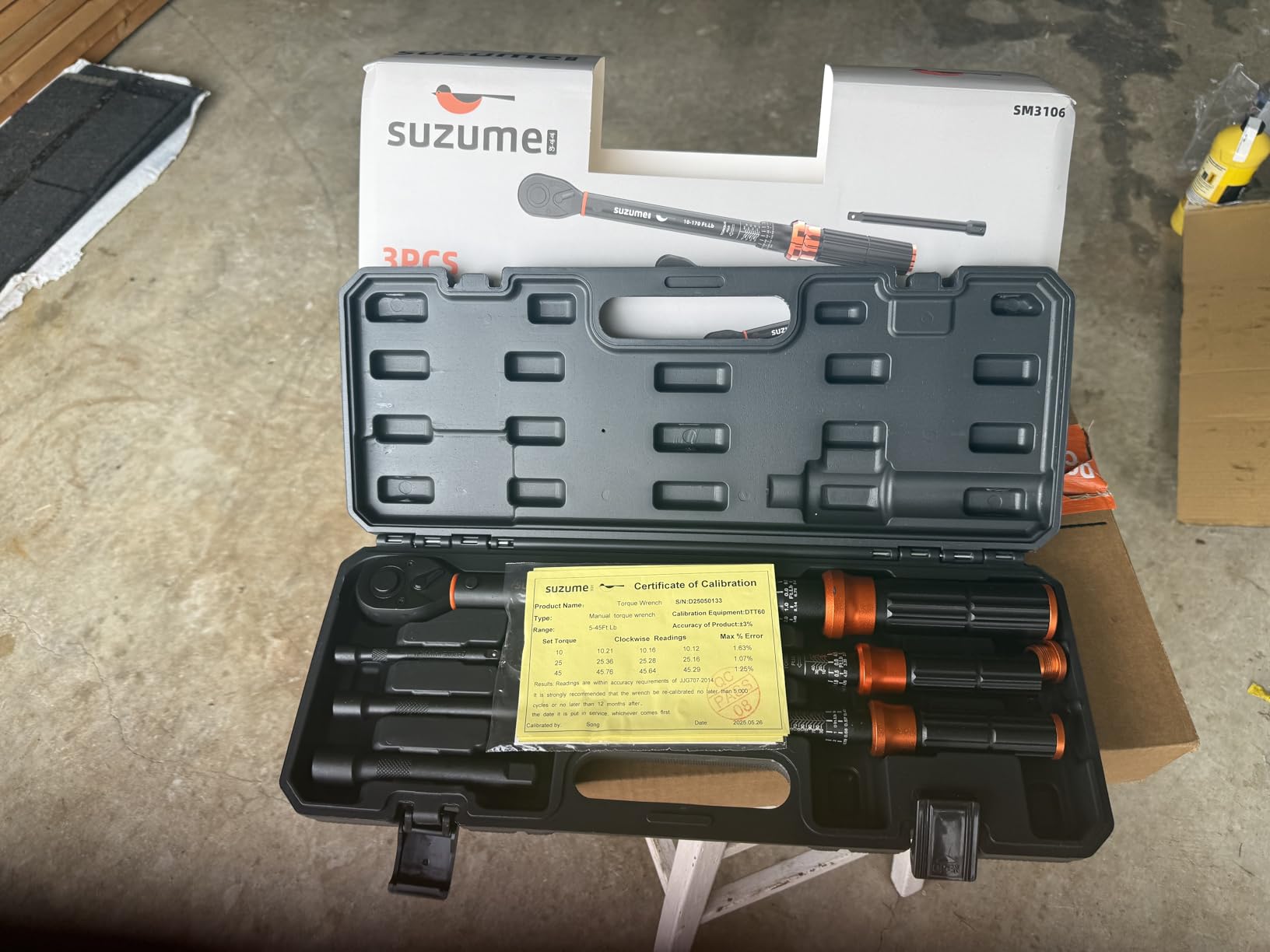 SUZUME Torque Wrench Set 1/2 3/8 1/4 Inch Drive Click ±3% Accuracy customer photo 2