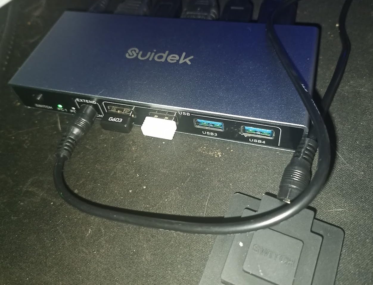 SUIDEK HDMI KVM Switch 1 Monitors 2 Computers-4K@60Hz with 4 USB 3.0 Ports customer photo 2