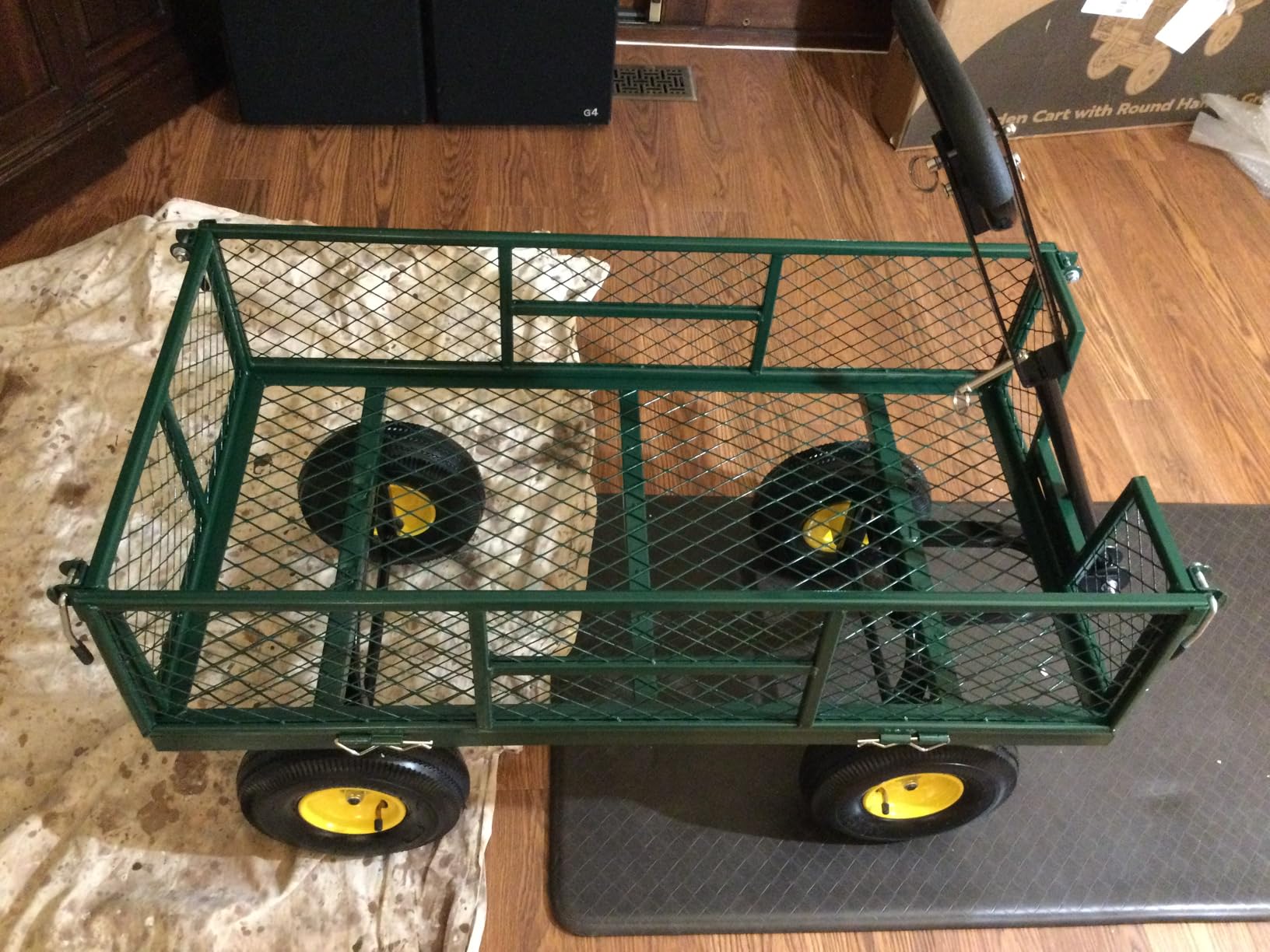 VIVOHOME Steel Garden Cart Heavy Duty 900 LBS 4.5 Cu Ft Utility Wagon customer photo 2
