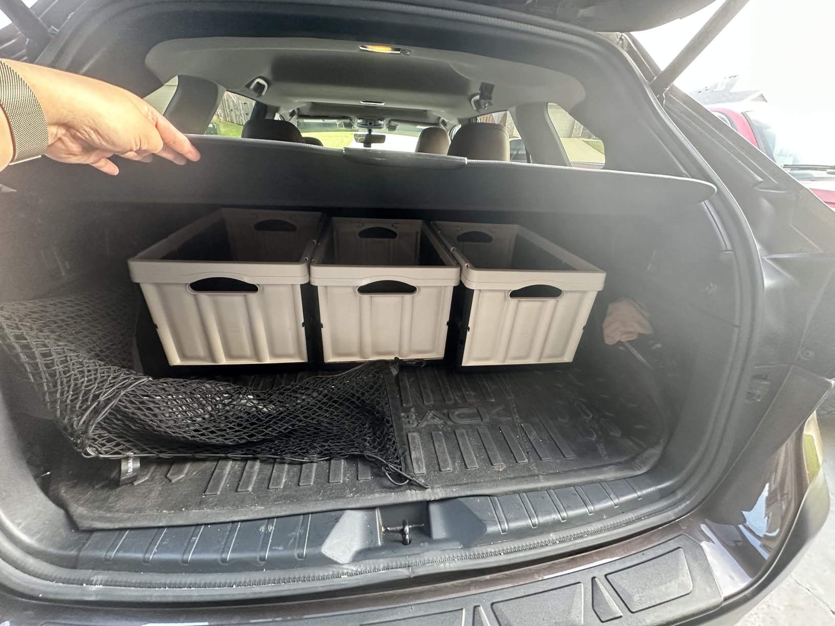CleverMade Collapsible Storage Bins, 46L 3 Pack, 75 lb Stackable, Obsidian customer photo 2