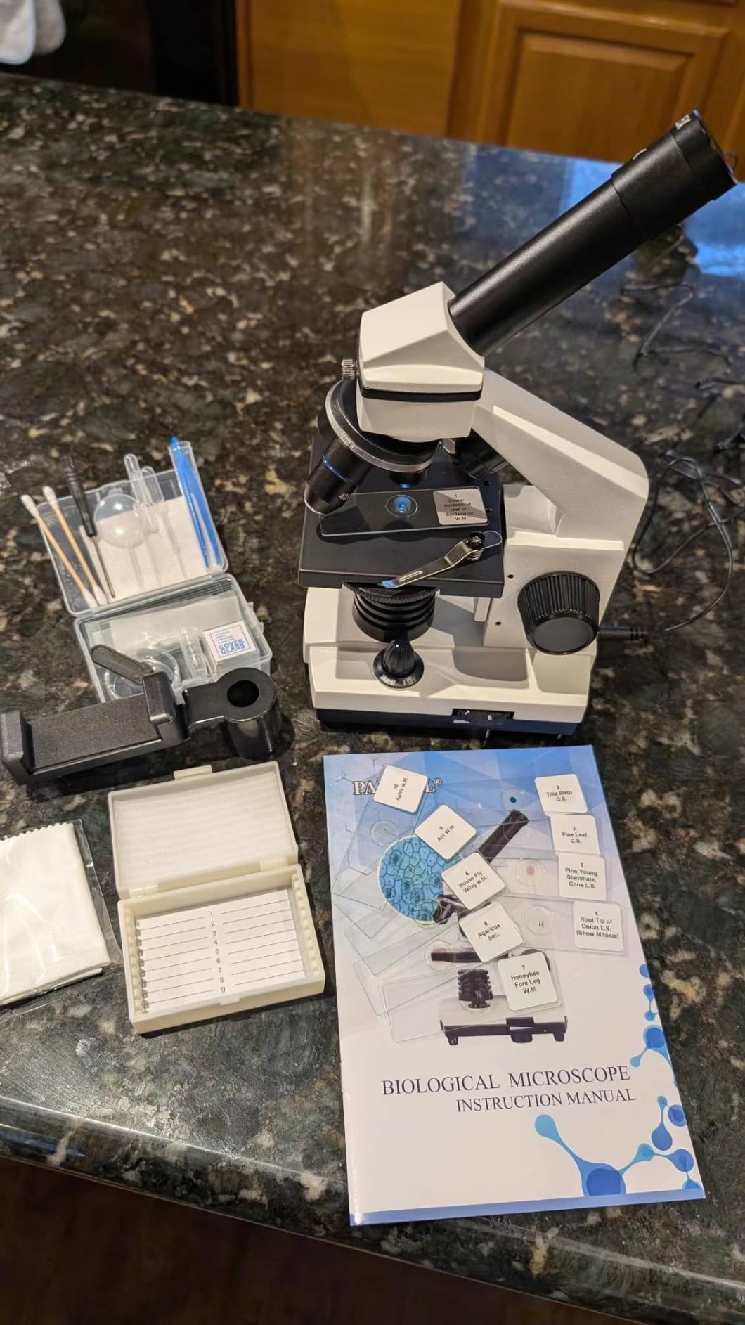 Microscope for Adults Professional:Compound Microscope for Kids 8-12,100X-2000X Kids Microscope Kit with Prepared Microscope Slides and Covers,Plant Stereo Microscopes for Kids Homeschool Lab customer photo 2