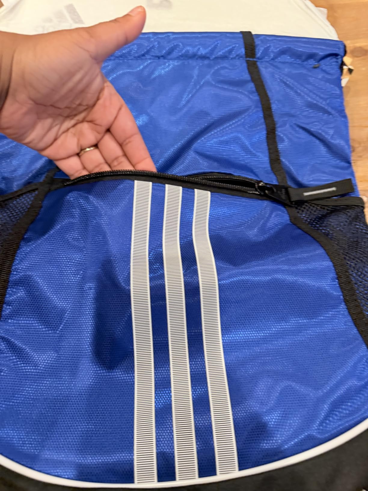adidas Alliance Sackpack – Drawstring Backpack for Sports, Small Gym Bag, Team Royal Blue/3, OSFA customer photo 1