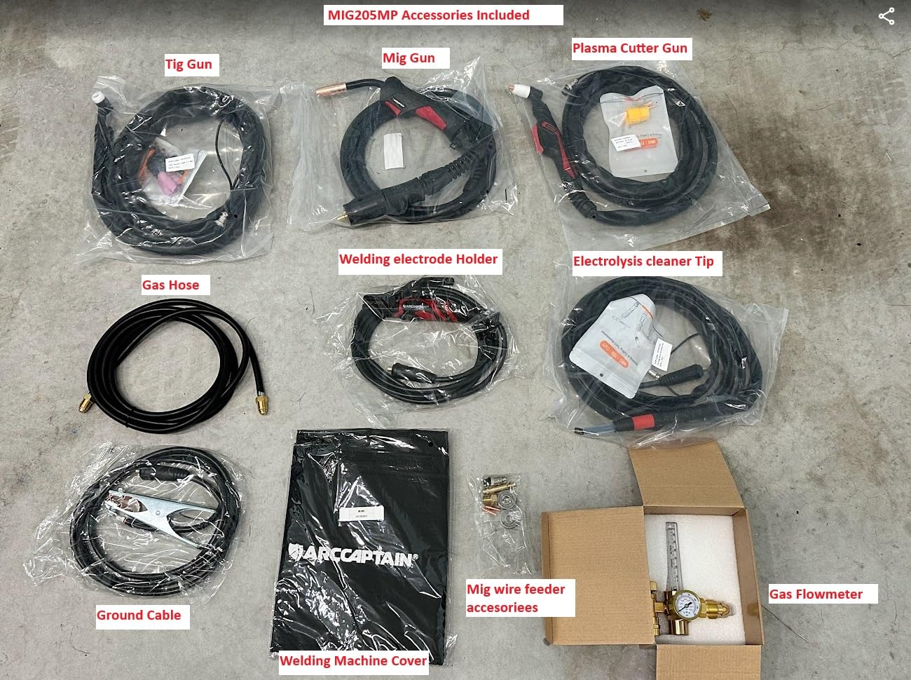 ARCCAPTAIN MIG205MP MIG Welder with Plasma Cutter, 9 IN 1 Welding Machine customer photo 1