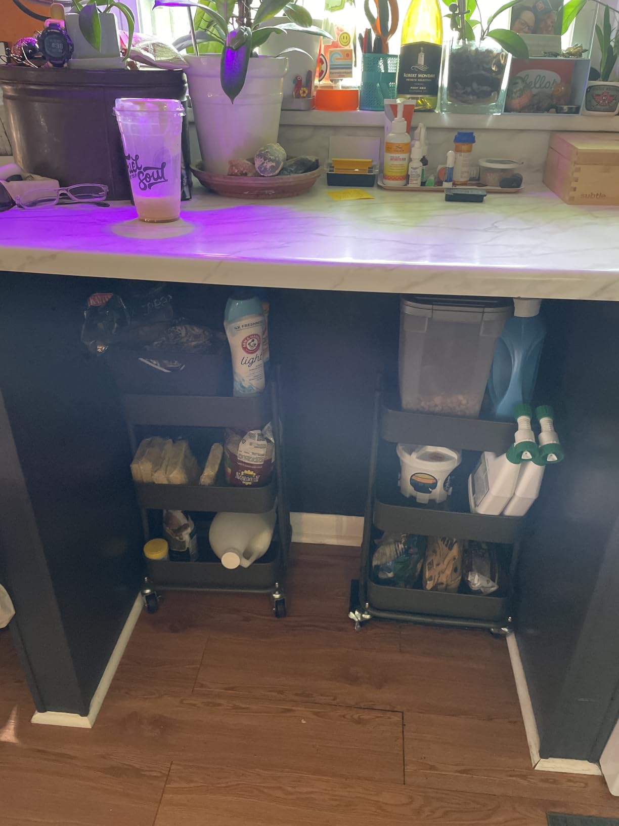 Simple Houseware 3-Tier Utility Cart, Low 24