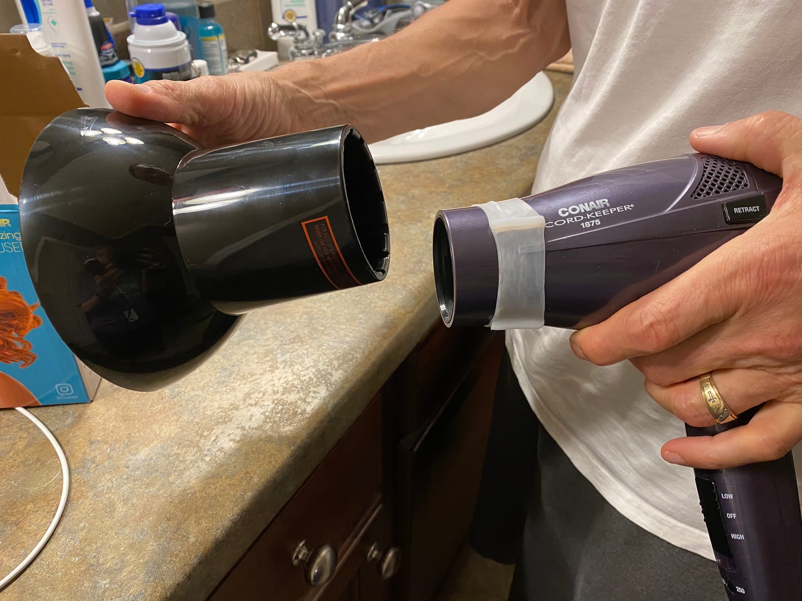 Conair Hair Dryer Diffuser Attachment, Double Ceramic, Universal customer photo 1