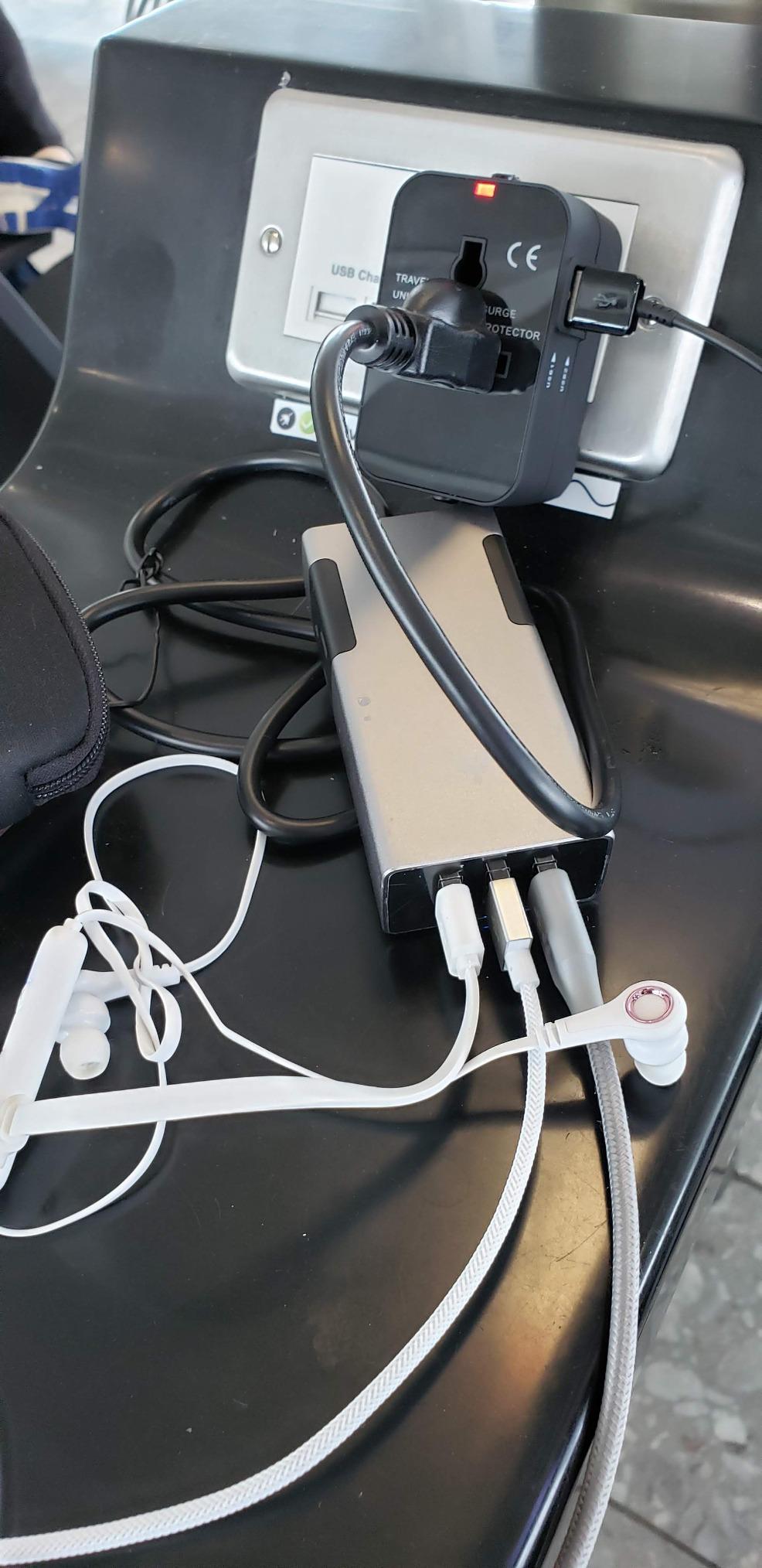 Universal Travel Adapter Fast Charge International Power Plug Adapter 4 USB customer photo 2