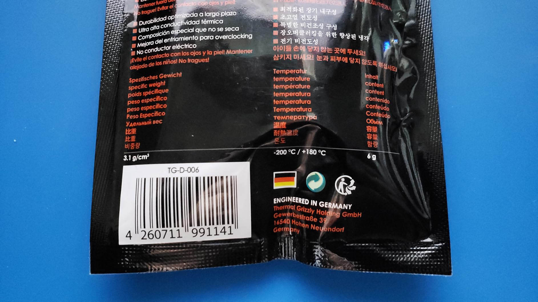 Thermal Grizzly Duronaut 6 Gram Thermal Paste - Exceptional Stability customer photo 2