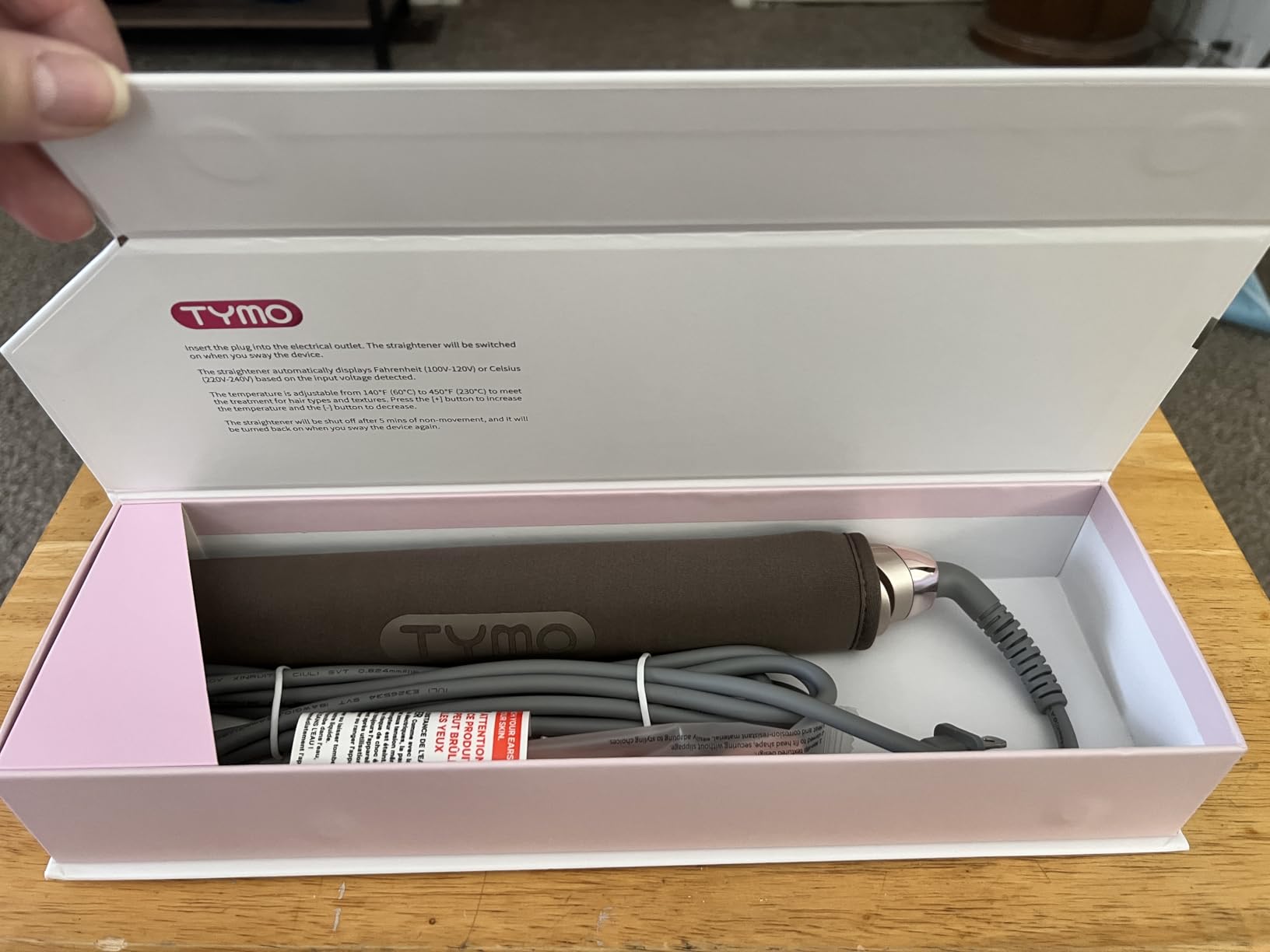 TYMO Flat Iron Hair Straightener and Curler 2 in 1 with 10s Fast Heating, 1 Inch Professional Titanium Straightening Curling Iron with 32 Adjustable Temp and Automatic Shut Off, Champagne customer photo 1