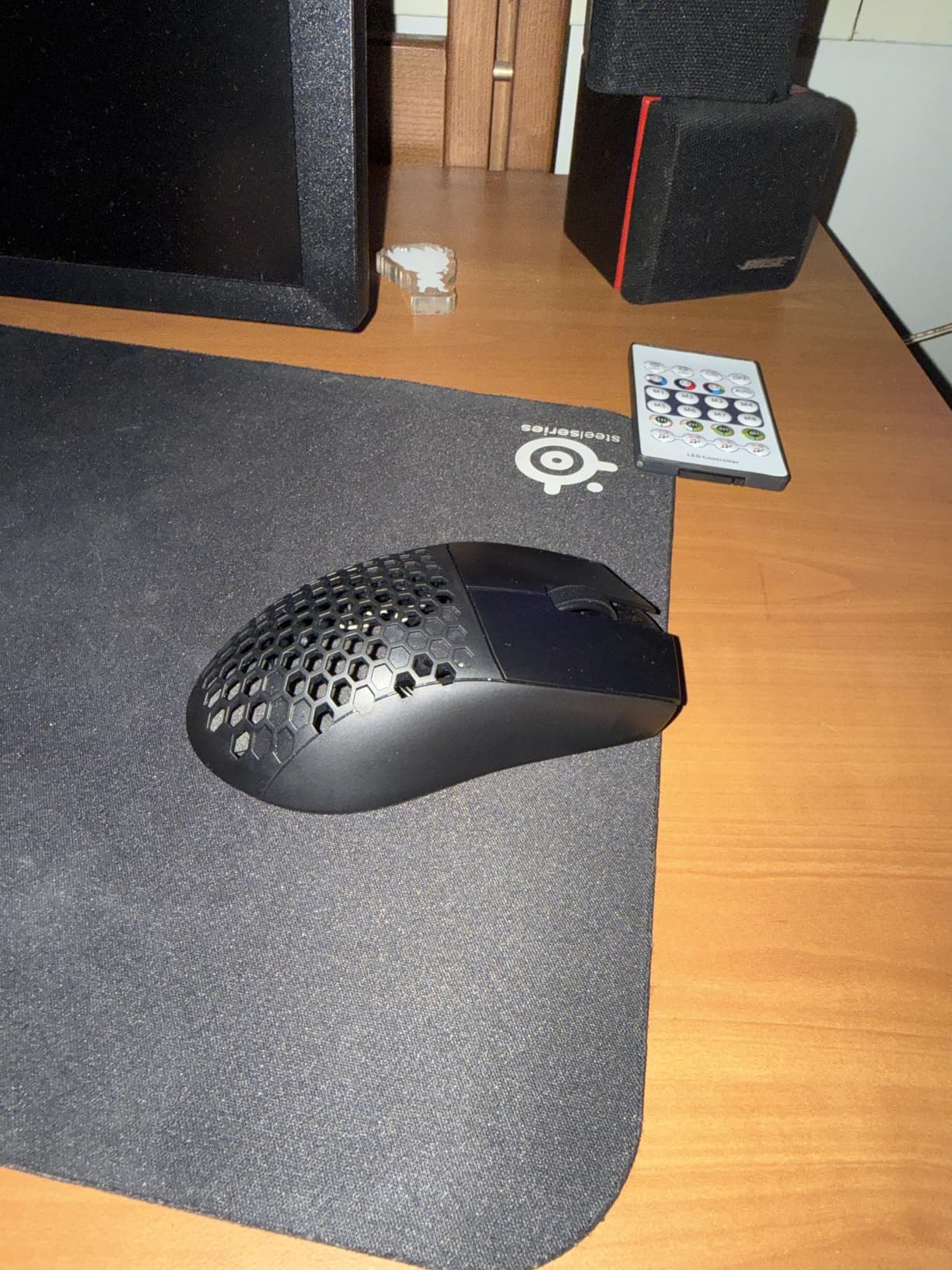 Redragon M725 Honeycomb Shell Gaming Mouse Wireless, Ultra Lightweight 49g, 8000 DPI Tri-Mode BT5.1/2.4GHz/Type-C Wired Gamer Mouse with 2 Side Buttons, Macro Programmable for PC/Mac/Laptop, Black customer photo 1