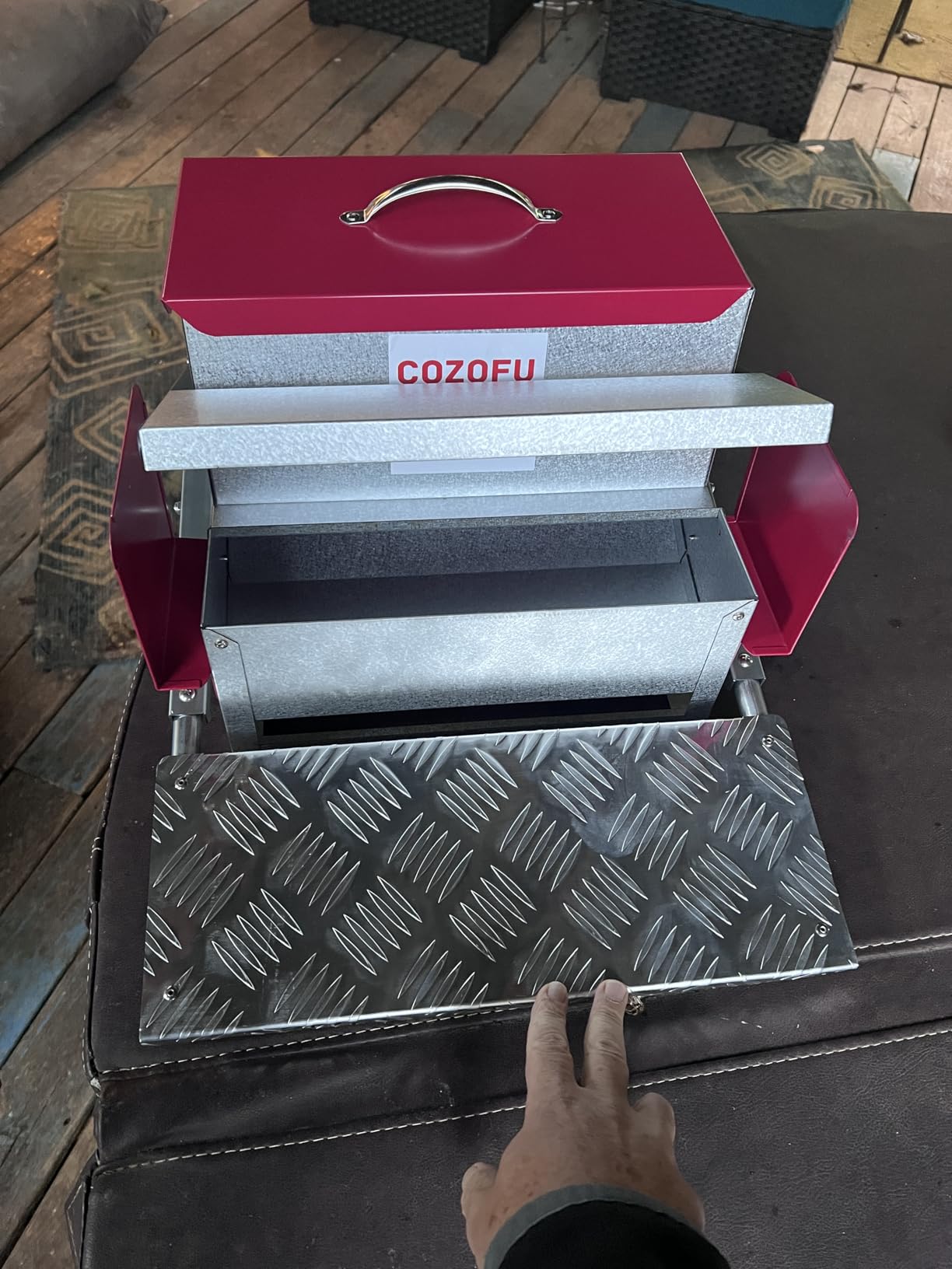 Feeders Automatic Chicken Feeder - Large Capacity for 6-12 Chickens, Lasts 10 Days (25lb Feed), Durable Galvanized Steel, Rat-Proof, No-Spill, Weatherproof Lid customer photo 2
