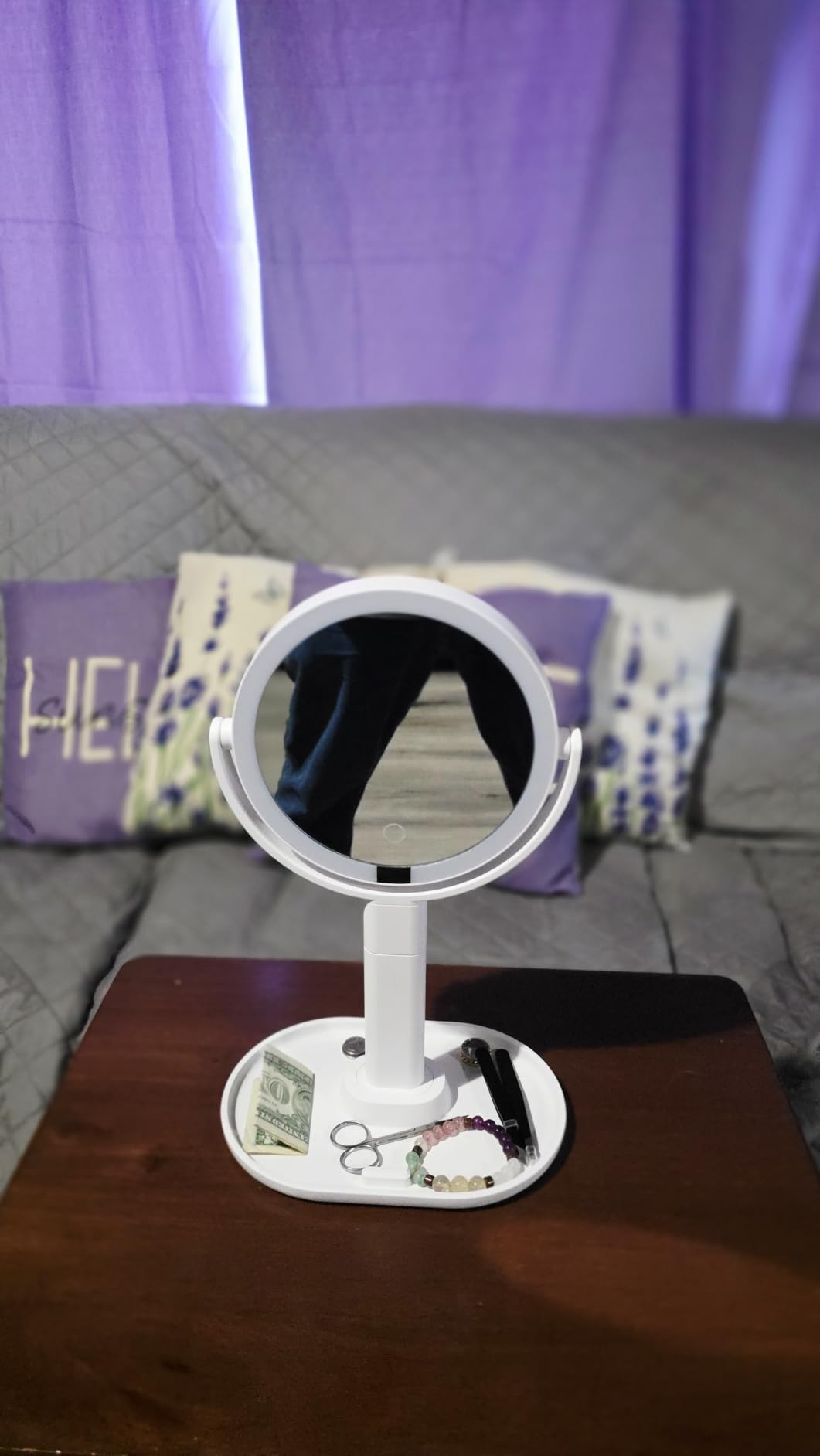 B Beauty Planet Makeup Mirror, Double-Sided Lighted Magnifying Mirror 30X customer photo 2
