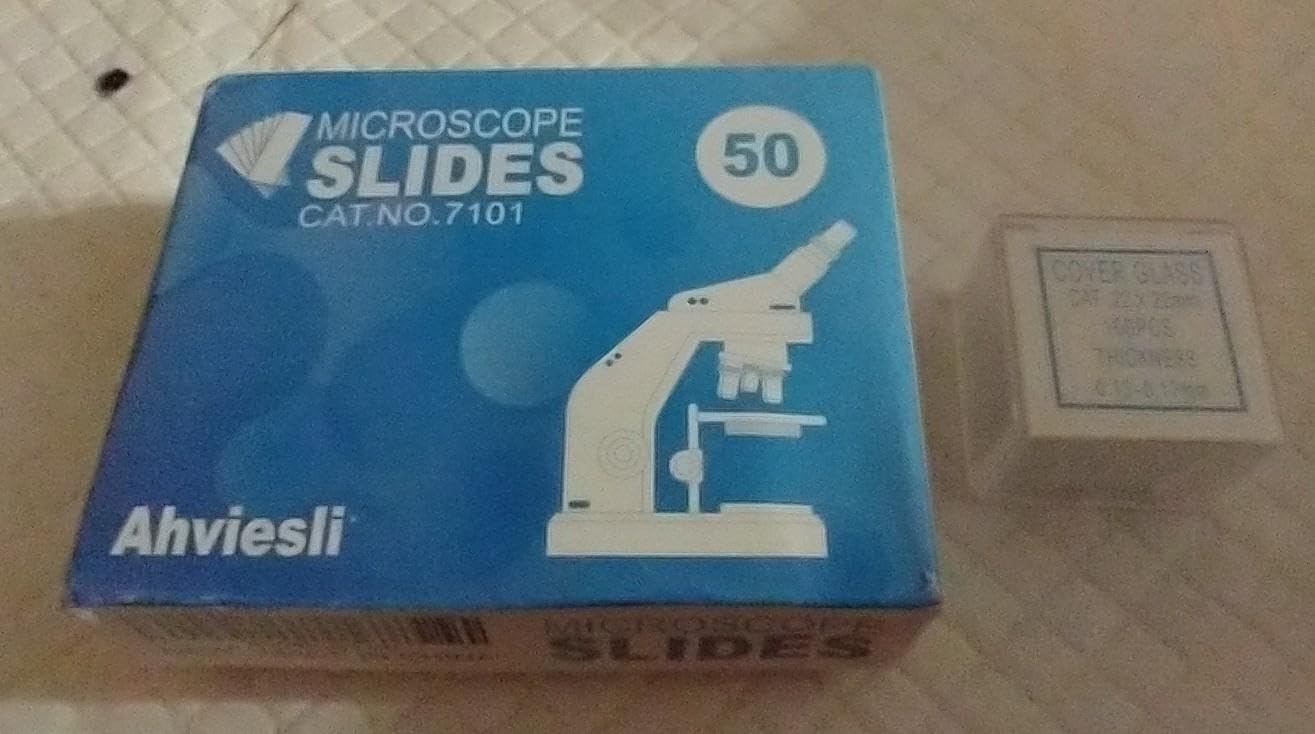 Microscope Slides and Covers Kit – 50 Blank Pre-Cleaned Glass Slides for Microscope, 100 Cover Slips, for Teachers, Students, Families, and Science Enthusiasts customer photo 1
