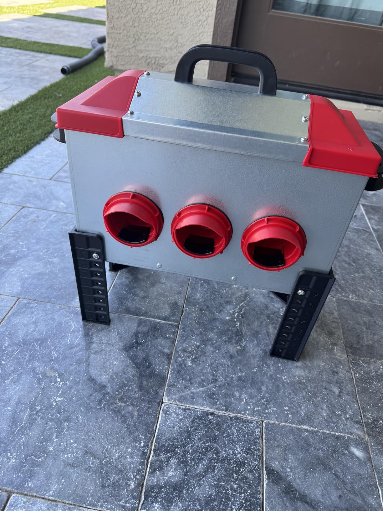 RentACoop 65 lb Large Capacity Chicken Feeder with 6 Ports, Adjustable Legs customer photo 1