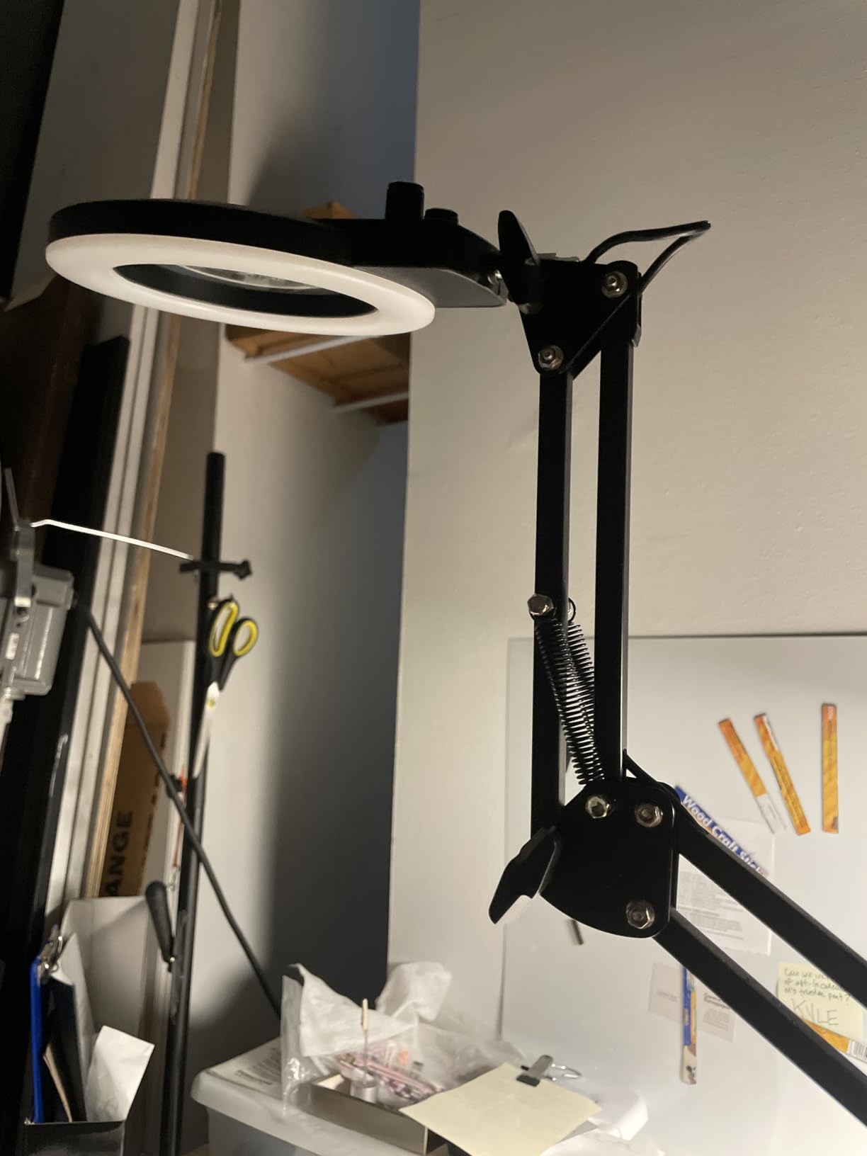 KIRKAS 12X Magnifying Glass with Light and Stand, Extra-Long Arm Knob customer photo 2