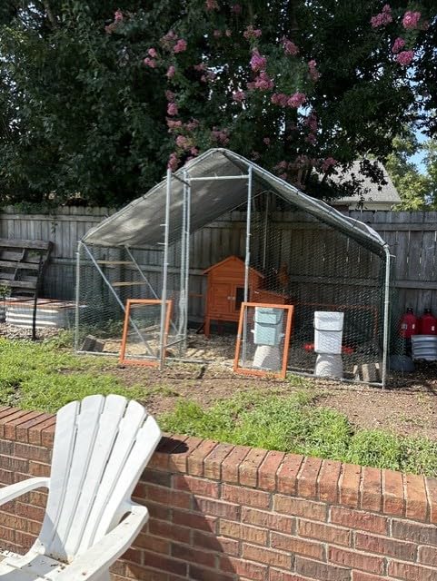 CHIKENCOOP 2-Room Metal Chicken Coop Run, Hardware Cloth, Solar Light customer photo 2