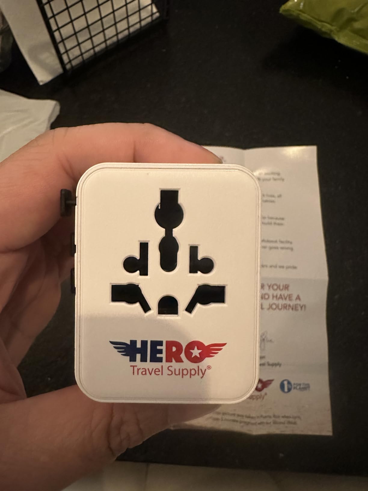 Hero International Travel Power Adapter – Universal Plug for Europe, UK, US, Asia, AUS, 100+ Countries | 2 USB-C & 1 USB-A customer photo 1