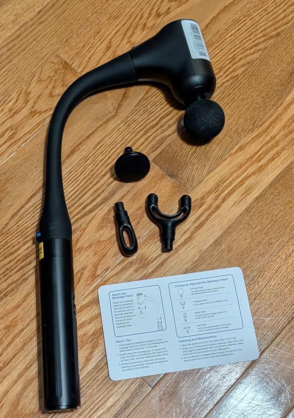 RENPHO Reach Curve Massage Gun with Extension Handle, 4-in-1 Massager customer photo 1