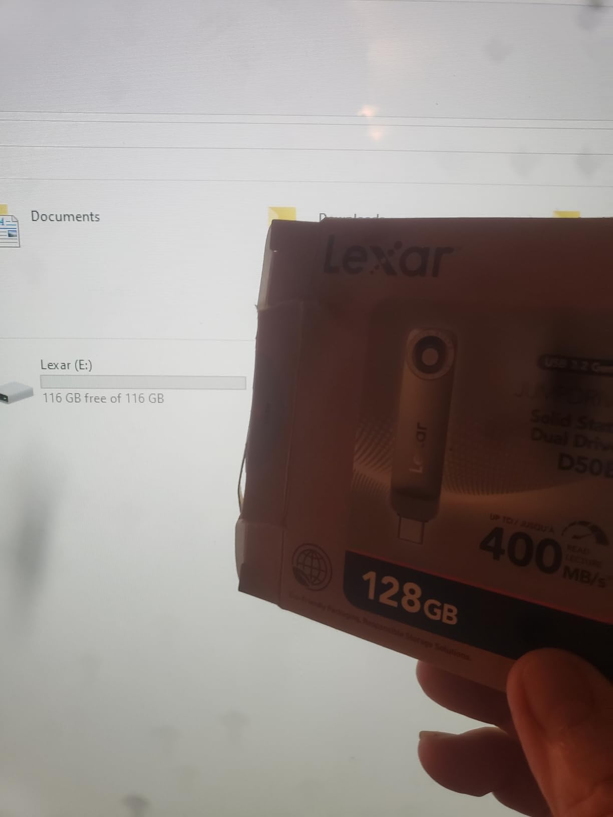 Lexar D50E 256GB Solid State Dual Drive, Up to 400MB/s Read 360MB/s Write customer photo 2