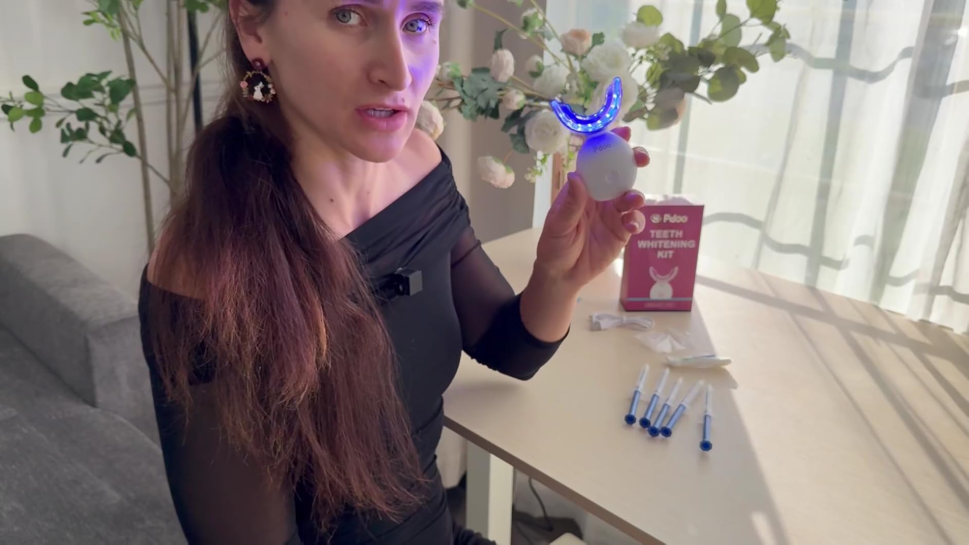 Teeth Whitening Kit with LED Light Tray for Sensitive Teeth, 5 Tooth Whitening Pen Gel Pain Free and Enamel Safe, Teeth Whitener at Home Up to 1-9 Shades Whiter in 1-2 Weeks customer photo 1