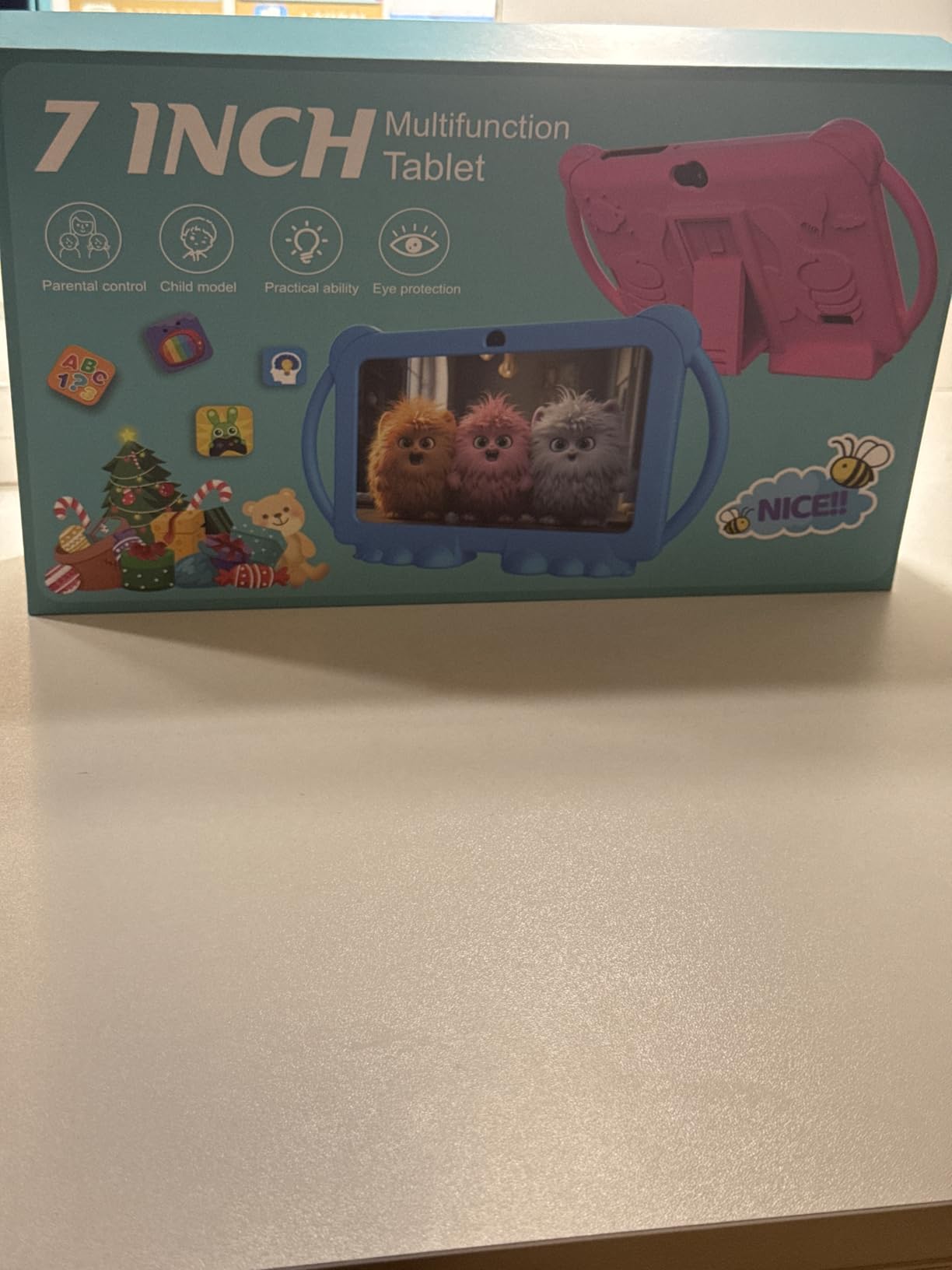 HOTTABLET Kids Tablet 7 inch Android, 4GB RAM 32GB ROM, 1TB Expandsion, with Parental Control, WiFi, Bluetooth, Dual Camera with Silicone Case, 1PCS (Purple) customer photo 2