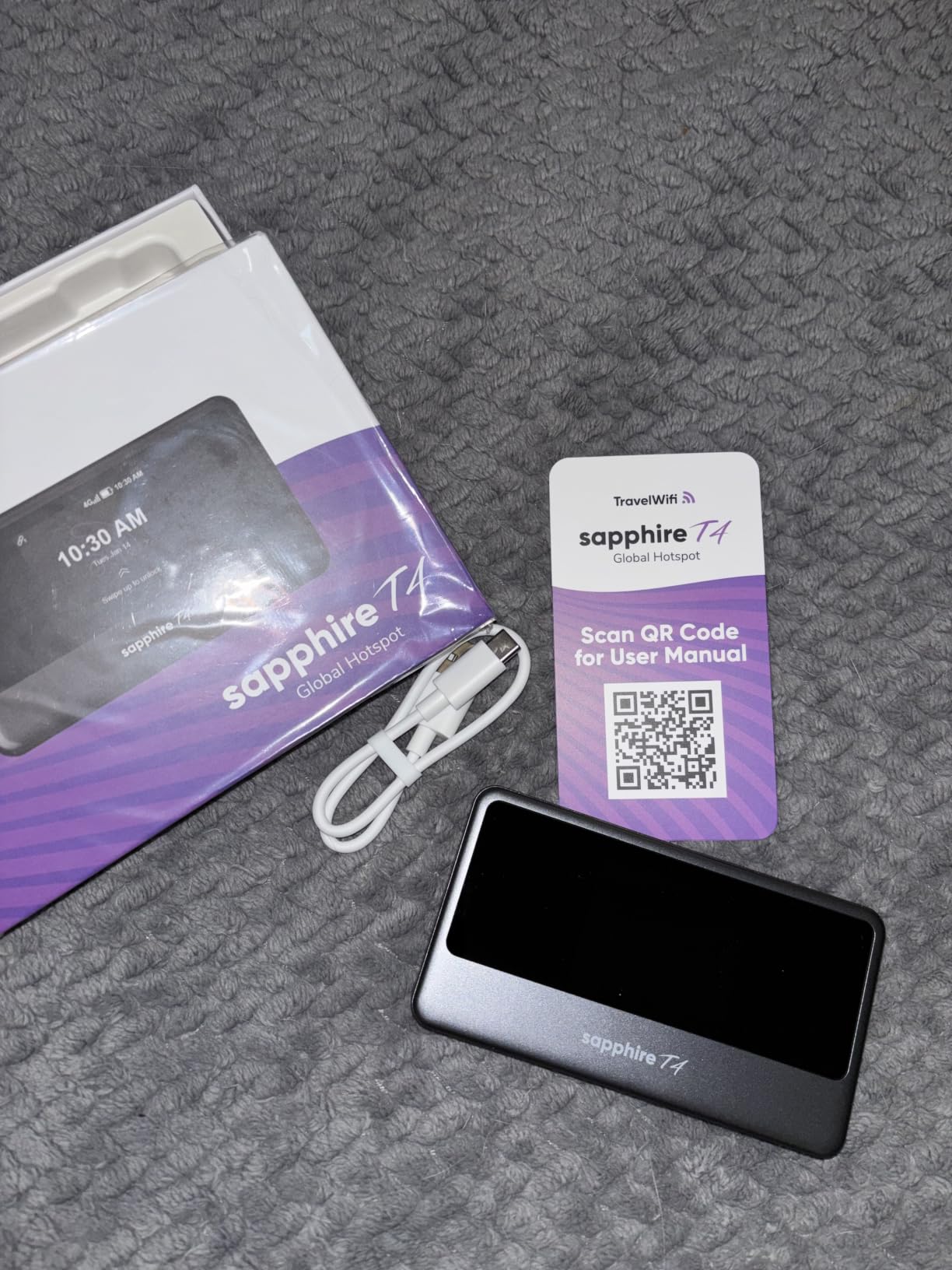 TravelWifi Sapphire Touch 4 - Portable Global Hotspot for 200+ Countries with 4G+ Cat 13 speeds up to 390 Mbps, Plus Free 5GB Startup Data and Free 1GB Monthly for 3 Years. customer photo 1