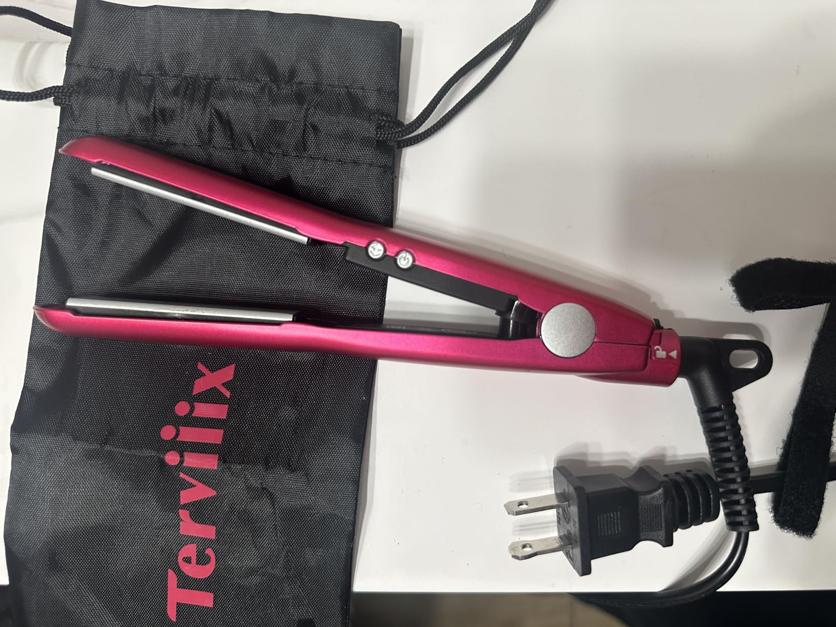 Terviiix Mini Flat Iron, Dual Voltage Travel Hair Straightener, Cyan customer photo 1
