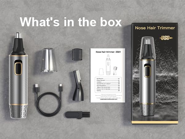 Nose Hair Trimmer for Men,Rechargeable 3-in-1 Professional Painless Eyebrow & Facial Hair Trimmer for Men Women,Multifunctional Trimmer with IPX7 Waterproof,Powerful Motor and Dual-Edge Blades customer photo 2