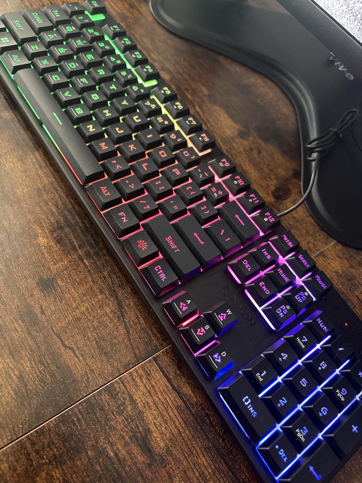 Redragon K771 Wireless Mechanical Keyboard, 108-Key Gaming Keyboard with 4 Extra Hotkeys, 5-Layer Noise Dampening, Pre-lubed Linear Switches, Hot-swap Custom RGB Keyboard for PC/Mac - Blue&White customer photo 2