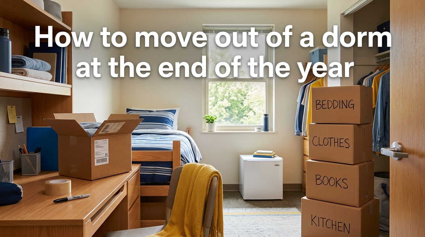 How to move out of a dorm at the end of the year