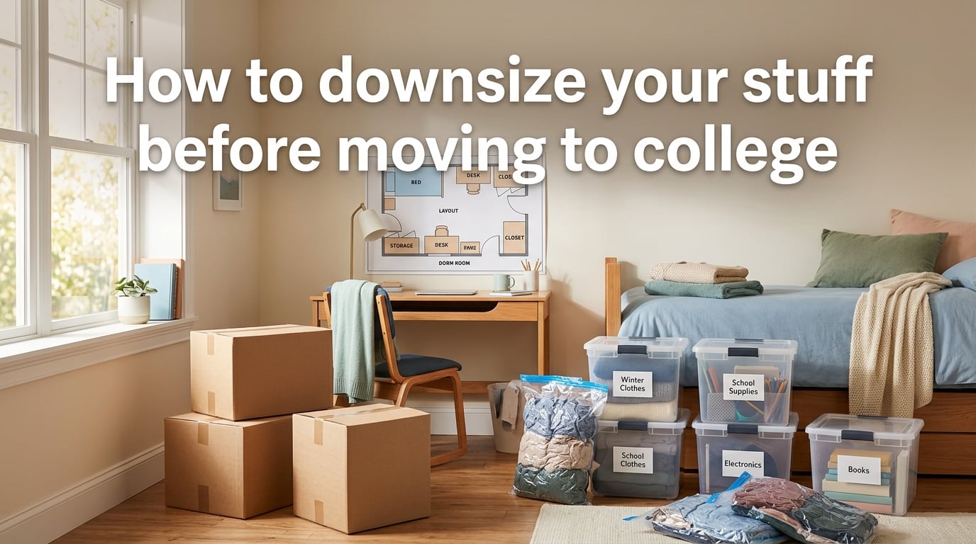 How to downsize your stuff before moving to college