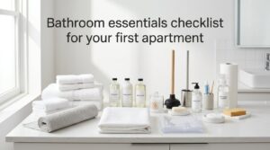 Bathroom essentials checklist for your first apartment