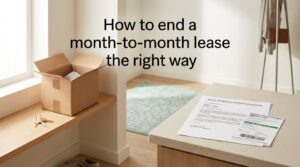 How to end a month-to-month lease the right way