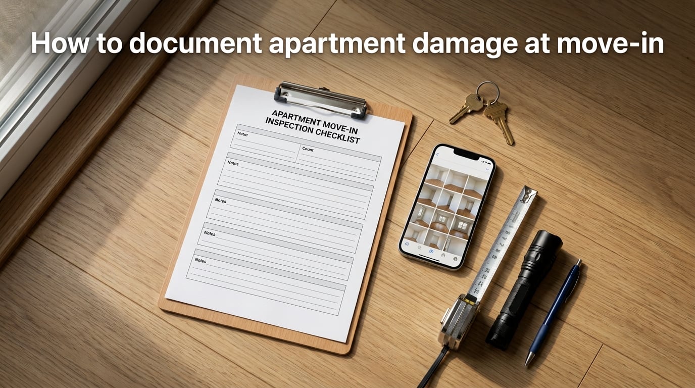 How to document apartment damage at move-in