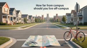 How far from campus should you live off-campus