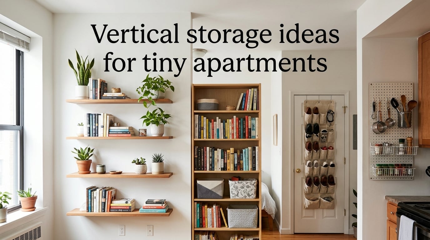 Vertical storage ideas for tiny apartments