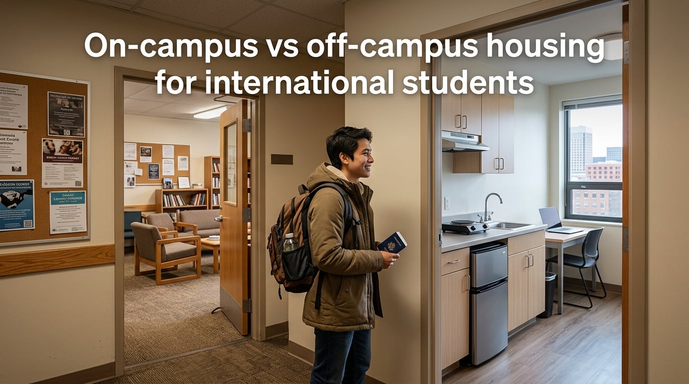 On-campus vs off-campus housing for international students