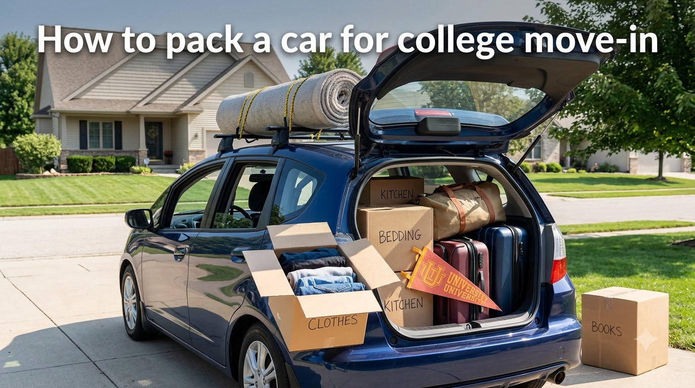 How to pack a car for college move-in